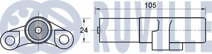 Ruville 542281 - Успокоитель, зубчастий ремінь autocars.com.ua