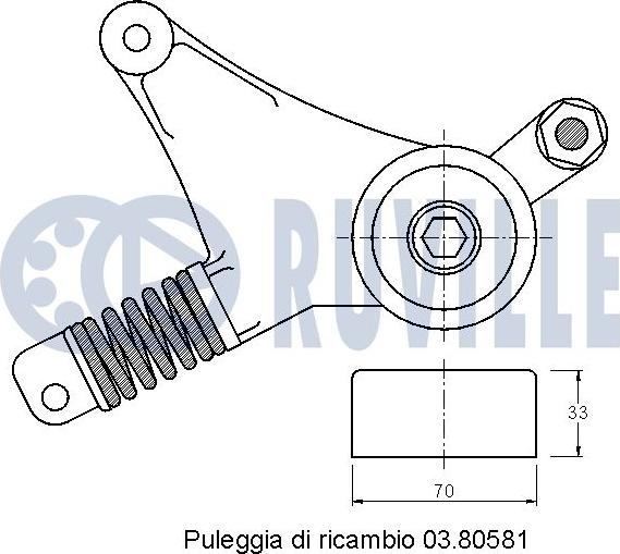 Ruville 542285 - Натягувач ременя, клинові зуб. autocars.com.ua