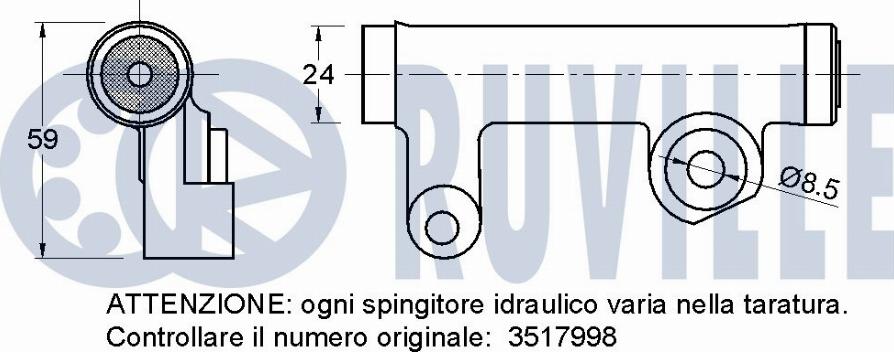 Ruville 542295 - Успокоитель, зубчастий ремінь autocars.com.ua