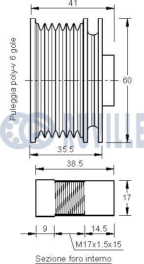 Ruville 542301 - Шкив генератора, муфта avtokuzovplus.com.ua