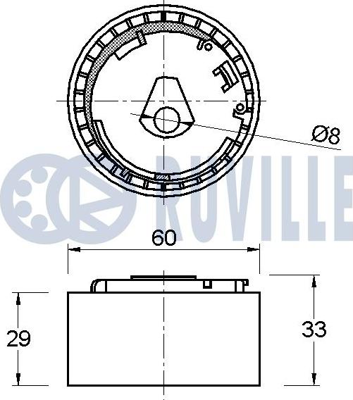 Ruville 542319 - Натяжной ролик, ремень ГРМ avtokuzovplus.com.ua