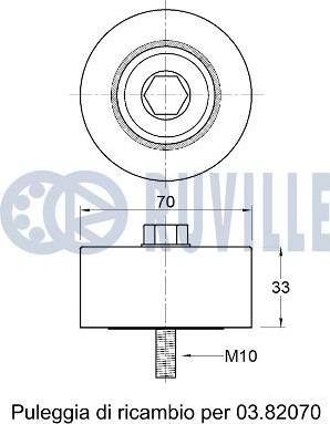 Ruville 542356 - Направляющий ролик, поликлиновый ремень avtokuzovplus.com.ua