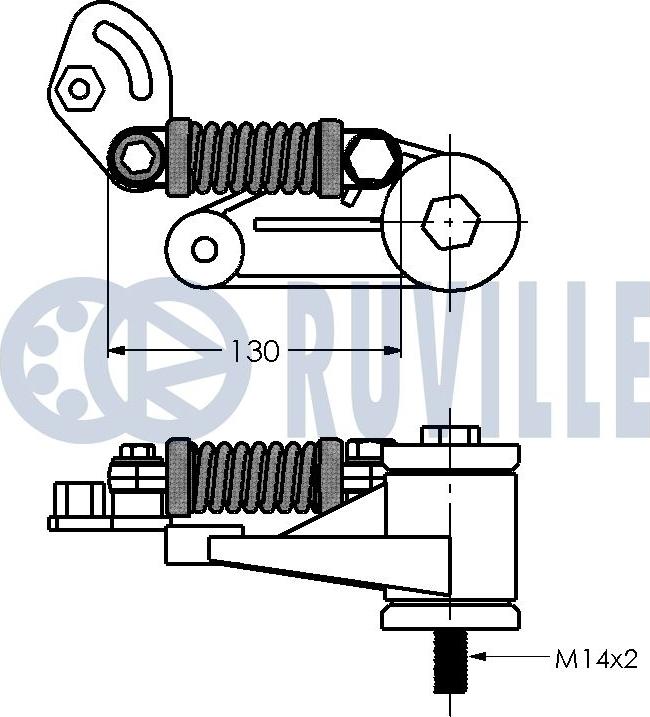 Ruville 542365 - Натягувач ременя, клинові зуб. autocars.com.ua