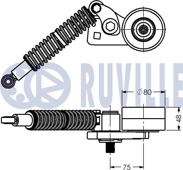 Ruville 542366 - Натяжитель, поликлиновый ремень avtokuzovplus.com.ua