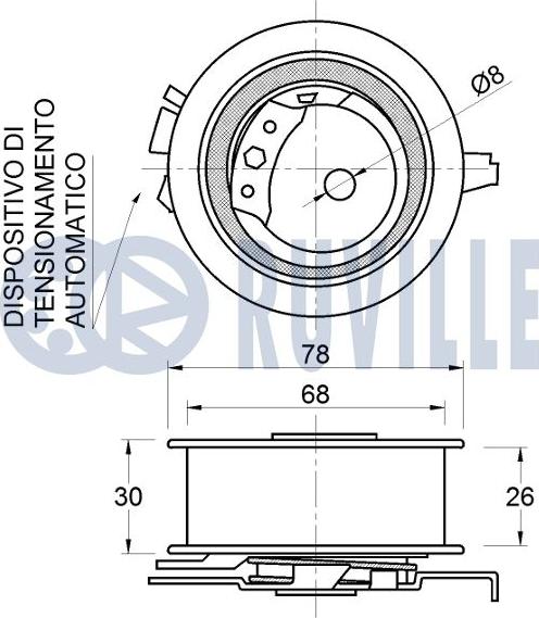 Ruville 542383 - Натяжной ролик, ремень ГРМ avtokuzovplus.com.ua