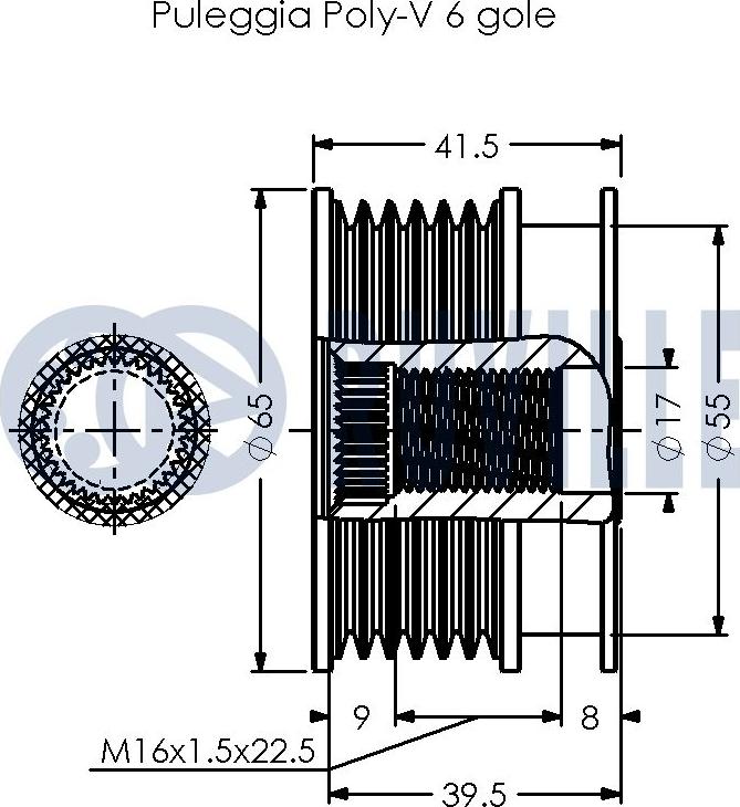 Ruville 542386 - Шкив генератора, муфта autodnr.net