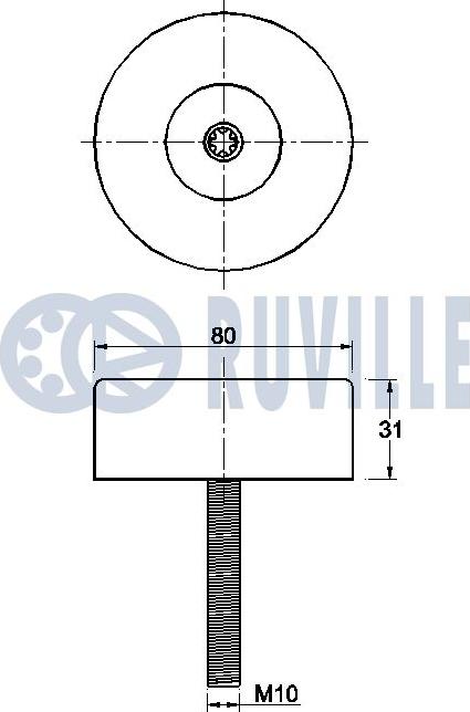 Ruville 542414 - Паразитний / провідний ролик, поліклиновий ремінь autocars.com.ua