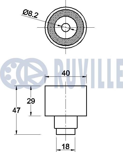 Ruville 542415 - Направляющий ролик, зубчатый ремень avtokuzovplus.com.ua