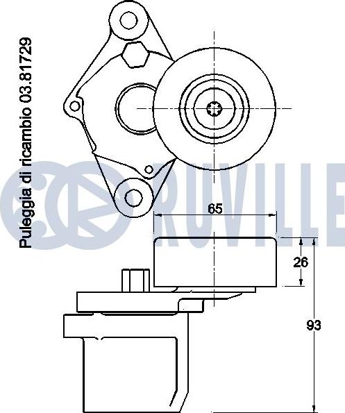 Ruville 542429 - Натяжитель, поликлиновый ремень autodnr.net