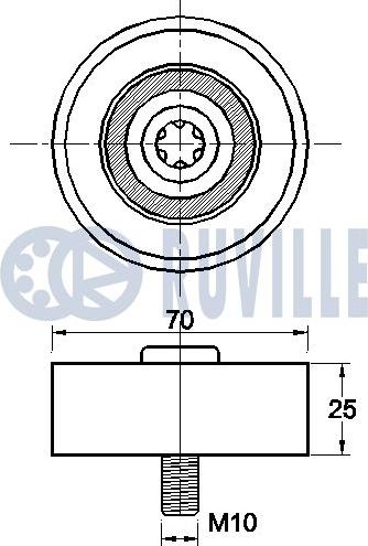 Ruville 542446 - Паразитний / провідний ролик, поліклиновий ремінь autocars.com.ua