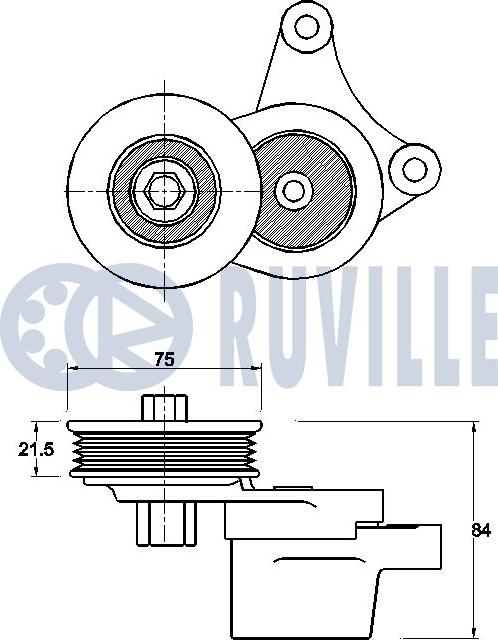 Ruville 542454 - Натягувач ременя, клинові зуб. autocars.com.ua