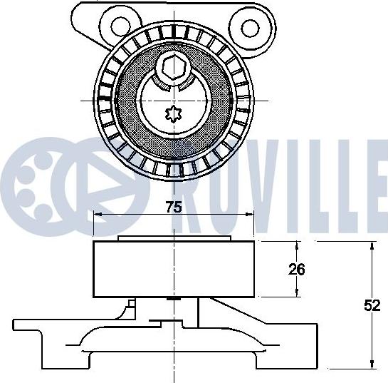 Ruville 542459 - Натягувач ременя, клинові зуб. autocars.com.ua