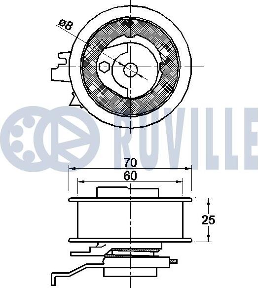 Ruville 542461 - Натяжной ролик, ремень ГРМ avtokuzovplus.com.ua