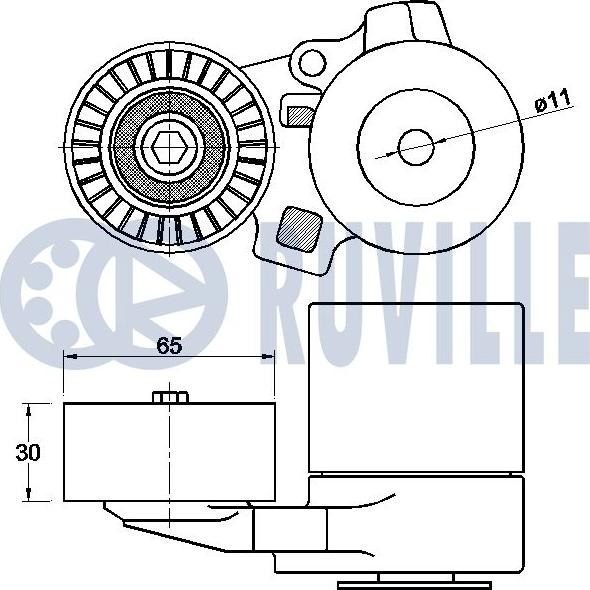 Ruville 542463 - Натяжитель, поликлиновый ремень avtokuzovplus.com.ua