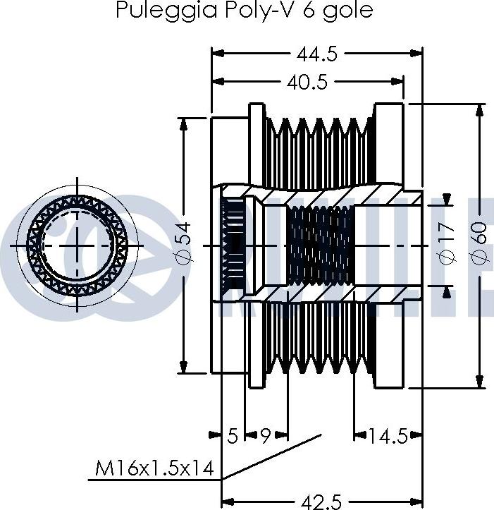 Ruville 542466 - Шкив генератора, муфта avtokuzovplus.com.ua