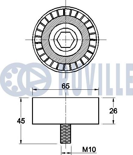 Ruville 542471 - Паразитний / провідний ролик, поліклиновий ремінь autocars.com.ua