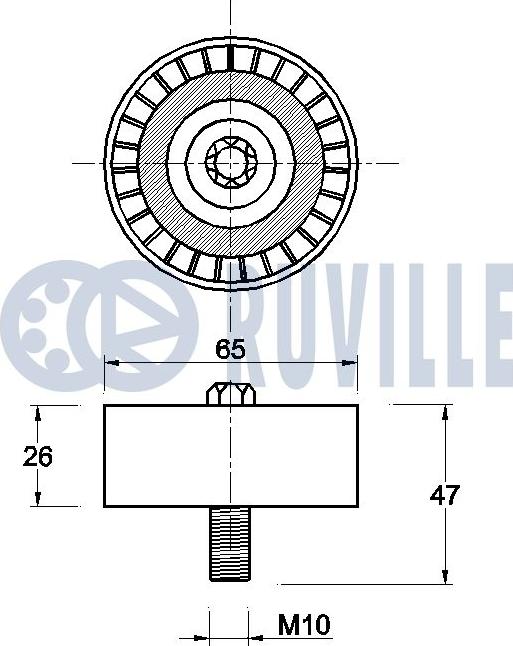 Ruville 542472 - Паразитний / провідний ролик, поліклиновий ремінь autocars.com.ua