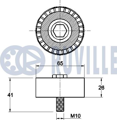 Ruville 542474 - Паразитний / провідний ролик, поліклиновий ремінь autocars.com.ua