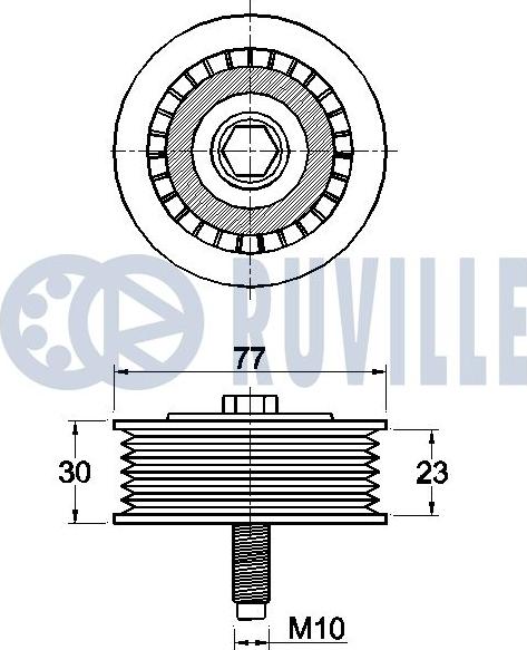 Ruville 542475 - Паразитний / провідний ролик, поліклиновий ремінь autocars.com.ua