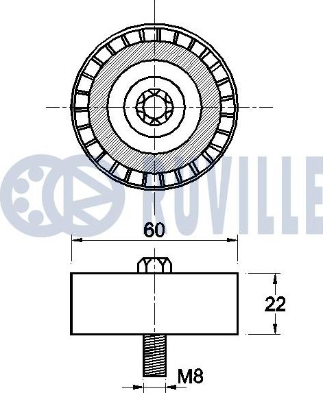 Ruville 542479 - Паразитний / провідний ролик, поліклиновий ремінь autocars.com.ua