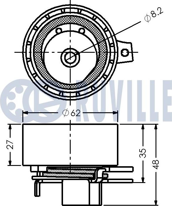 Ruville 542495 - Натяжной ролик, ремень ГРМ avtokuzovplus.com.ua