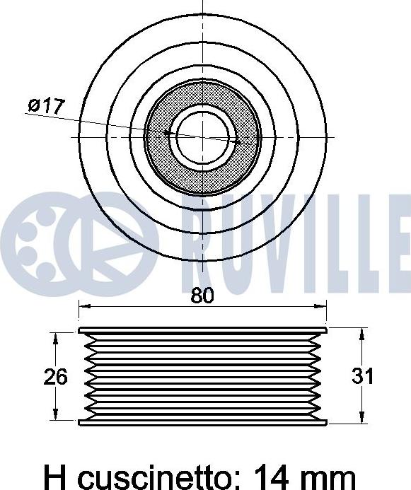 Ruville 542500 - Направляющий ролик, поликлиновый ремень autodnr.net