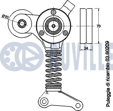 Ruville 542513 - Натяжитель, поликлиновый ремень autodnr.net