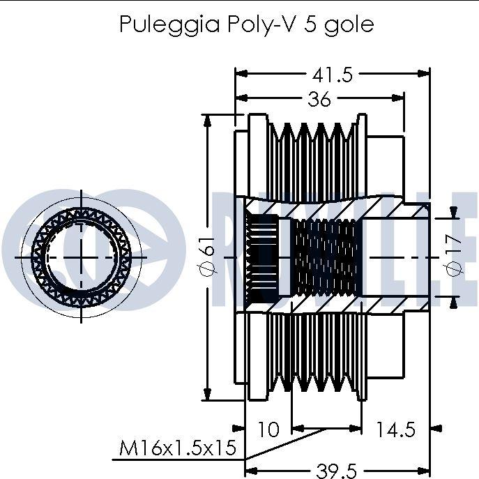 Ruville 542526 - Шкив генератора, муфта avtokuzovplus.com.ua