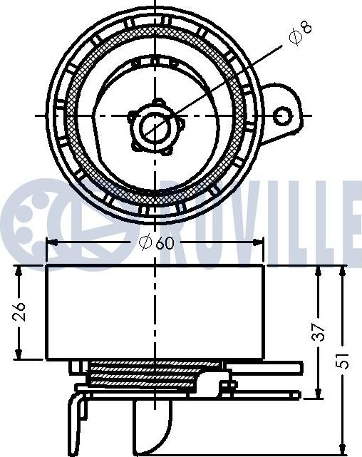 Ruville 542527 - Натяжной ролик, ремень ГРМ autodnr.net