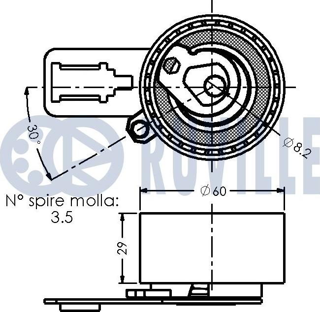 Ruville 542580 - Натяжной ролик, ремень ГРМ avtokuzovplus.com.ua