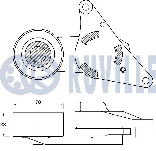 Ruville 542594 - Натягувач ременя, клинові зуб. autocars.com.ua