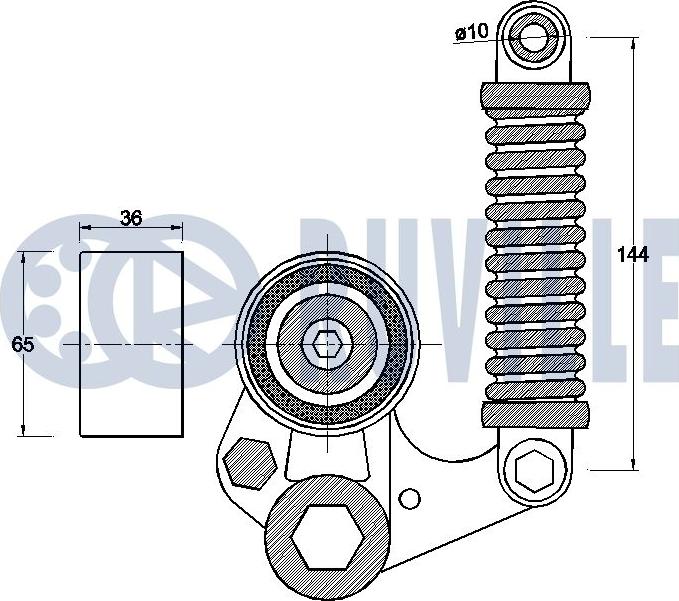 Ruville 542596 - Натягувач ременя, клинові зуб. autocars.com.ua