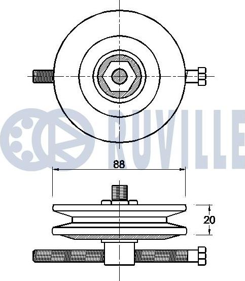 Ruville 542609 - Натягувач ременя, клинові зуб. autocars.com.ua