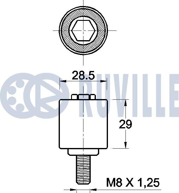 Ruville 542613 - Направляющий ролик, зубчатый ремень avtokuzovplus.com.ua