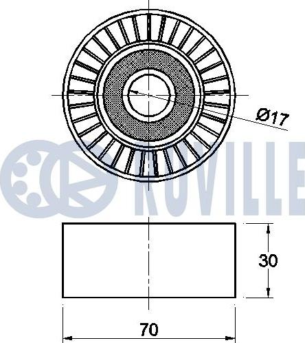 Ruville 542626 - Паразитний / провідний ролик, поліклиновий ремінь autocars.com.ua