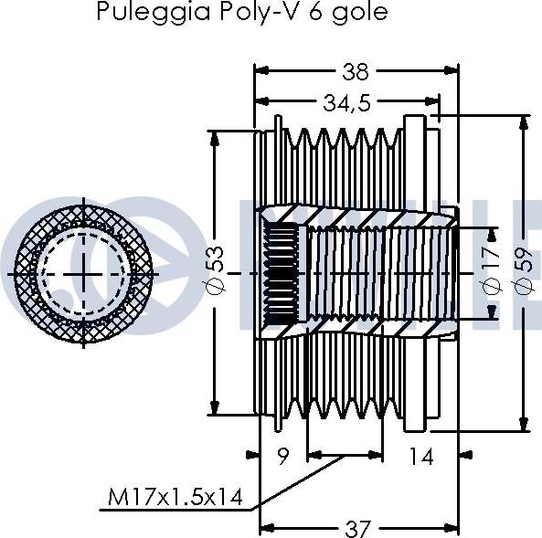 Ruville 542632 - Шкив генератора, муфта avtokuzovplus.com.ua