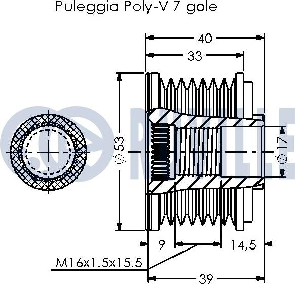 Ruville 542633 - Ремінний шків, генератор autocars.com.ua