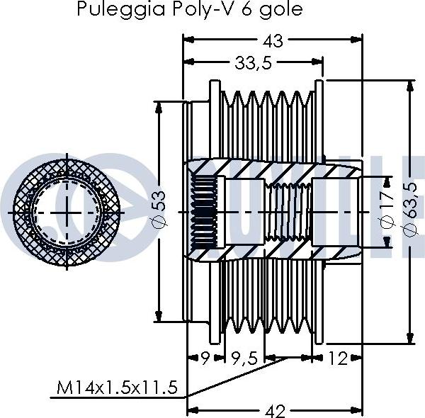 Ruville 542634 - Ремінний шків, генератор autocars.com.ua