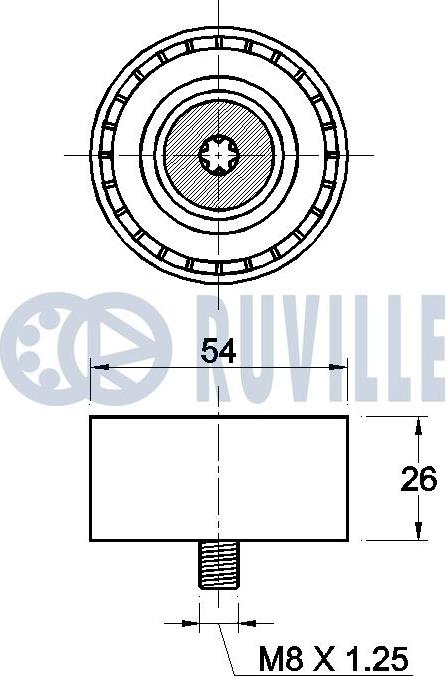 Ruville 542639 - Паразитний / провідний ролик, поліклиновий ремінь autocars.com.ua