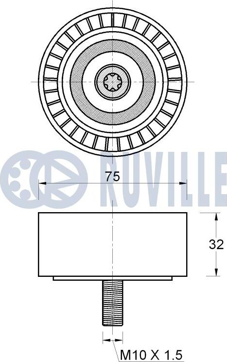 Ruville 542655 - Направляющий ролик, поликлиновый ремень autodnr.net