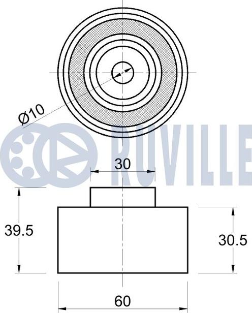 Ruville 542668 - Паразитний / провідний ролик, поліклиновий ремінь autocars.com.ua