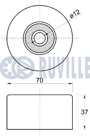 Ruville 542694 - Паразитний / провідний ролик, поліклиновий ремінь autocars.com.ua