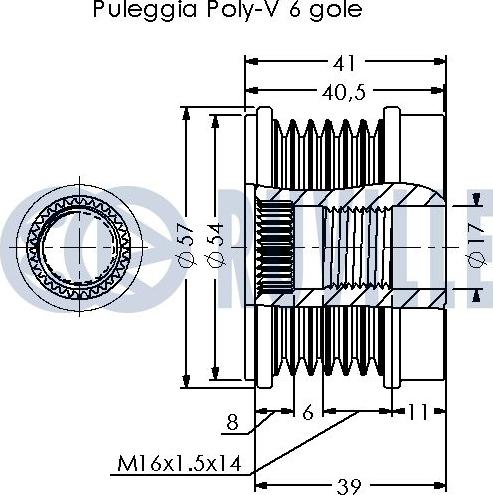 Ruville 542698 - Шкив генератора, муфта avtokuzovplus.com.ua