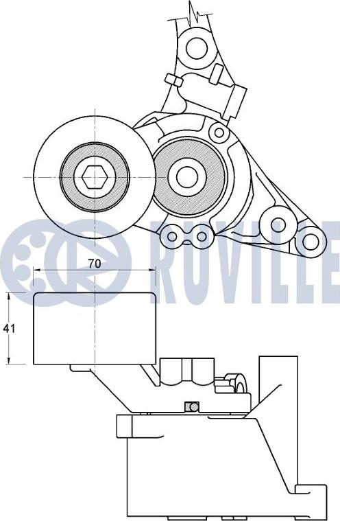 Ruville 542700 - Натягувач ременя, клинові зуб. autocars.com.ua