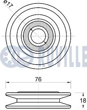 Ruville 542705 - Паразитний / провідний ролик, поліклиновий ремінь autocars.com.ua