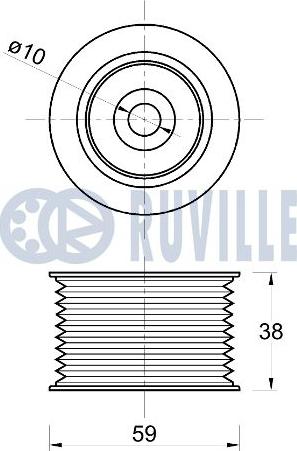 Ruville 542735 - Паразитний / провідний ролик, поліклиновий ремінь autocars.com.ua