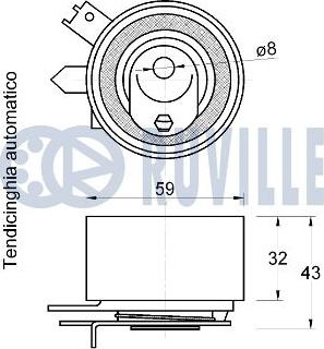 Ruville 542736 - Натяжной ролик, ремень ГРМ autodnr.net