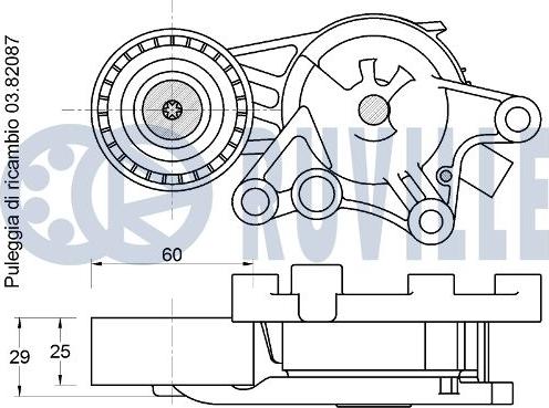 Ruville 542785 - Паразитний / провідний ролик, поліклиновий ремінь autocars.com.ua