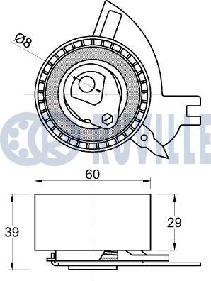 Ruville 542790 - Натяжной ролик, ремень ГРМ avtokuzovplus.com.ua