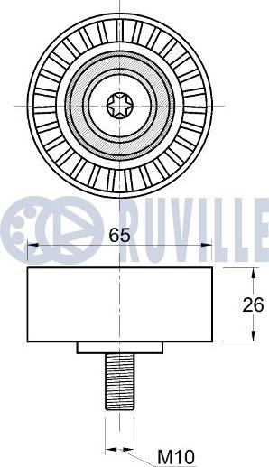 Ruville 542794 - Направляющий ролик, поликлиновый ремень autodnr.net